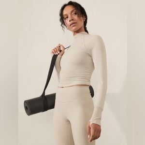 Athleta Softluxe Cream Top
